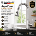 deutschlandlld™ AquaFlow Precision Stainless Steel Kitchen Faucet