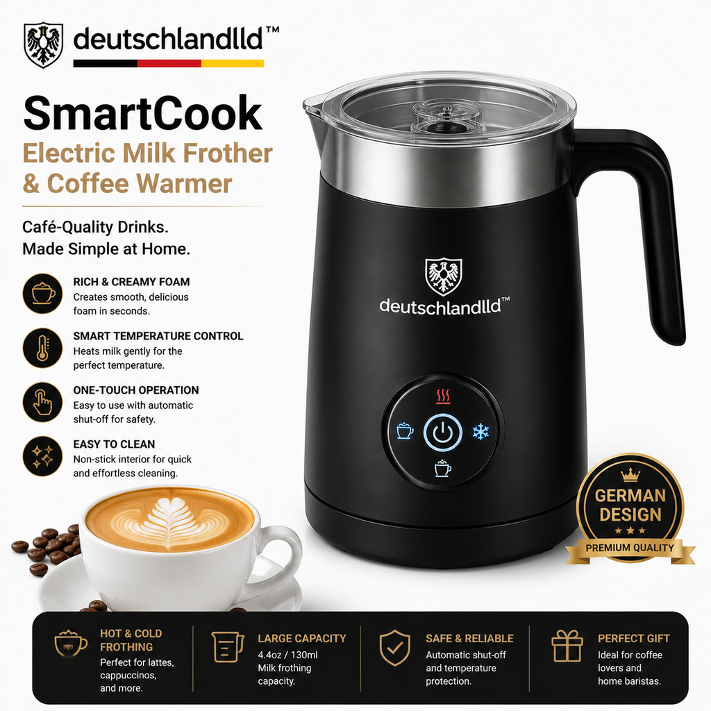 deutschlandlld™ SmartCook Electric Milk Frother & Coffee Warmer